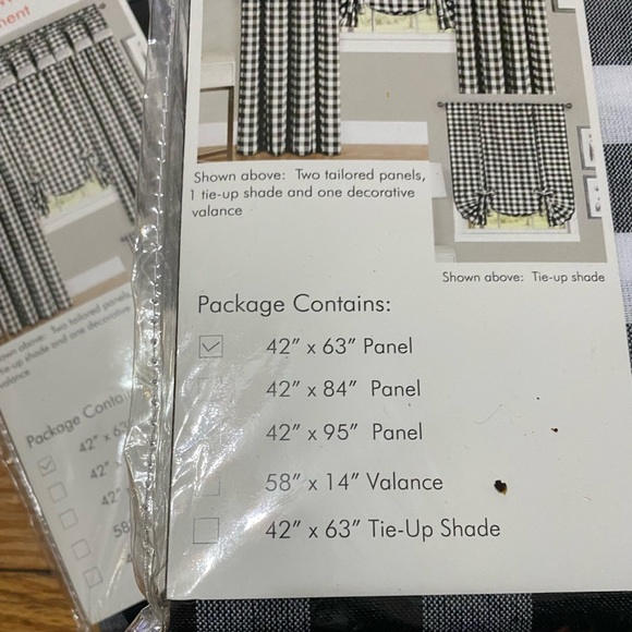 Buffalo Check Four Curtain Panels (2 pair) 42x63 NWT - Picture 5 of 5